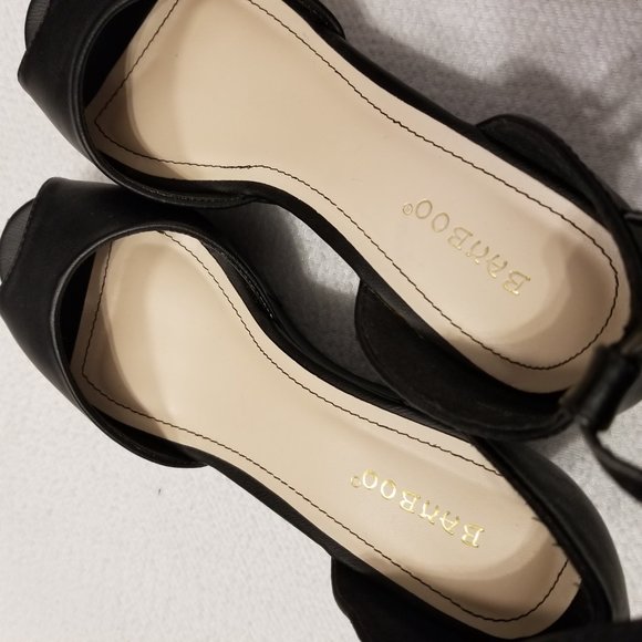 Platform Sandals Ankle Strap Peep Toe Wedge US 6 Bamboo - Picture 7 of 15